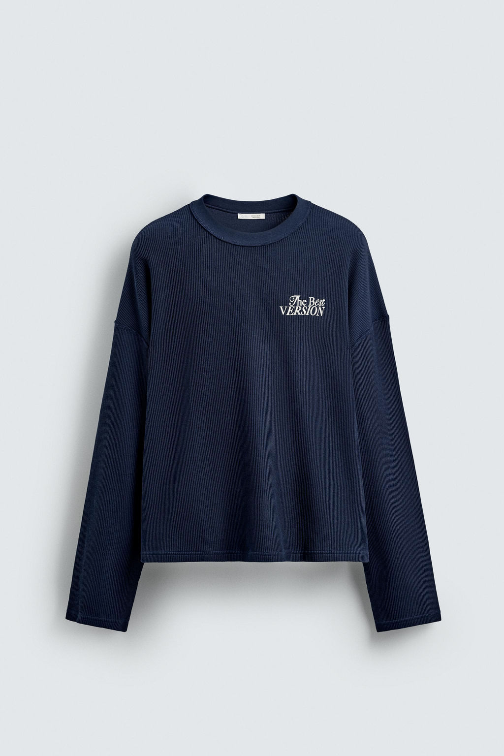 TEXTURED TEXT SWEATSHIRT - Zara фото 7