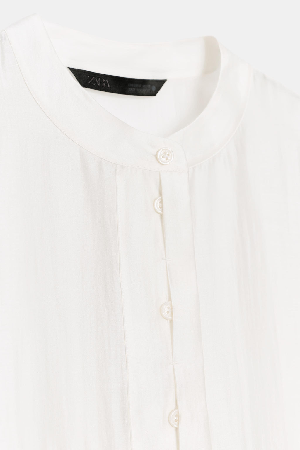BLUSA FLUIDA MANGA CORTA ZW COLLECTION / Blanco roto - Zara фото 3