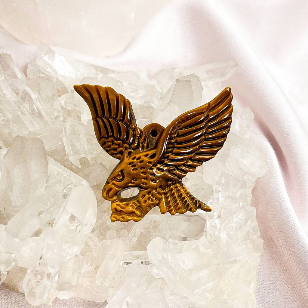 Фигурка резная Орел из Тигрового глаза - Радуга самоцветов фото 3