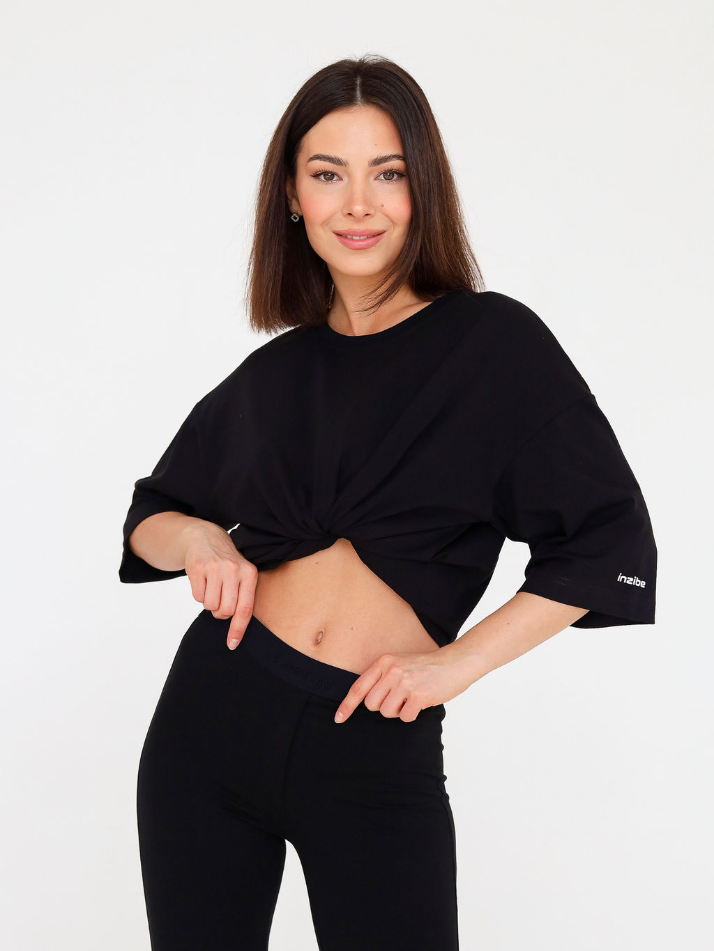 Футболка овер unisex, черная - Inzibe фото 6