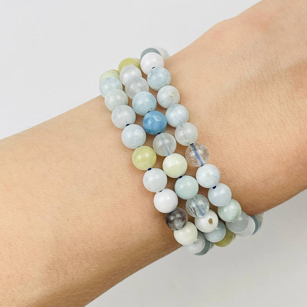 Бусины для украшений из Аквамарина и Берилла (60 бусин)