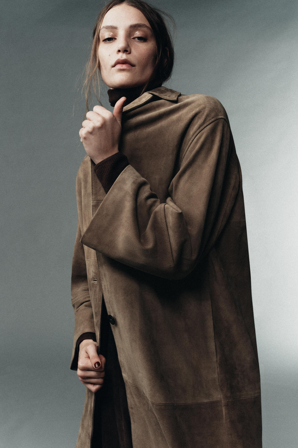 100% SUEDE LEATHER COAT LIMITED EDITION - Zara фото 11