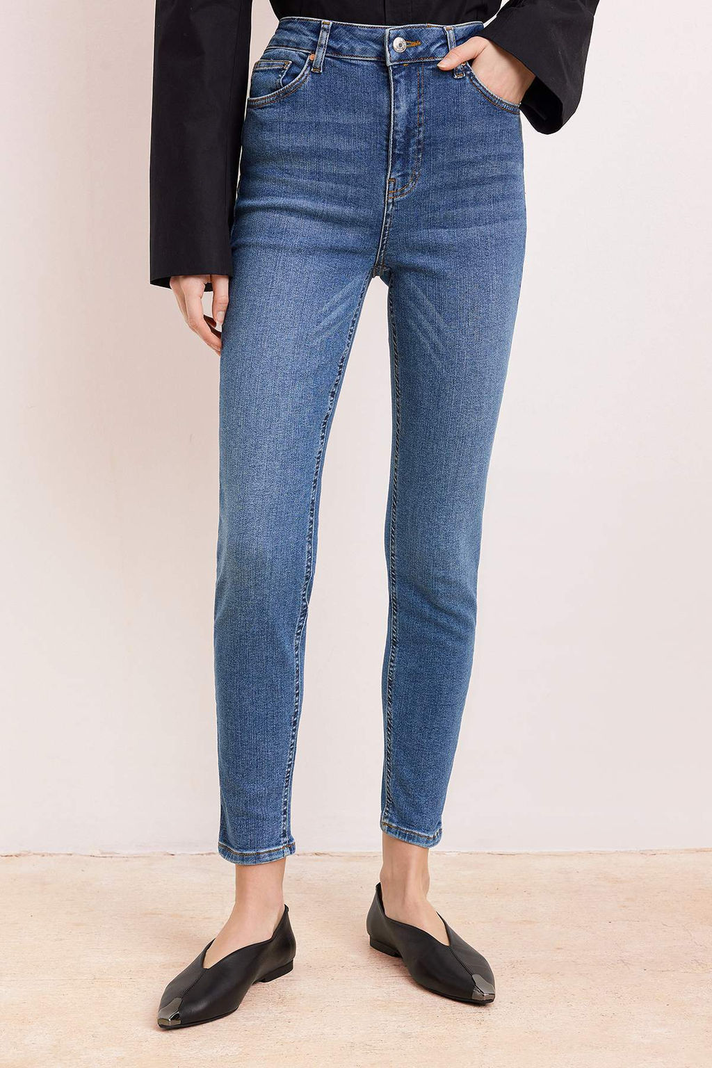 Mavi Yuksek Bel Ekstra Esnek Skinny Vucudu Saran Jeans TWOSS26JE00155 - Trendyolmilla фото 5