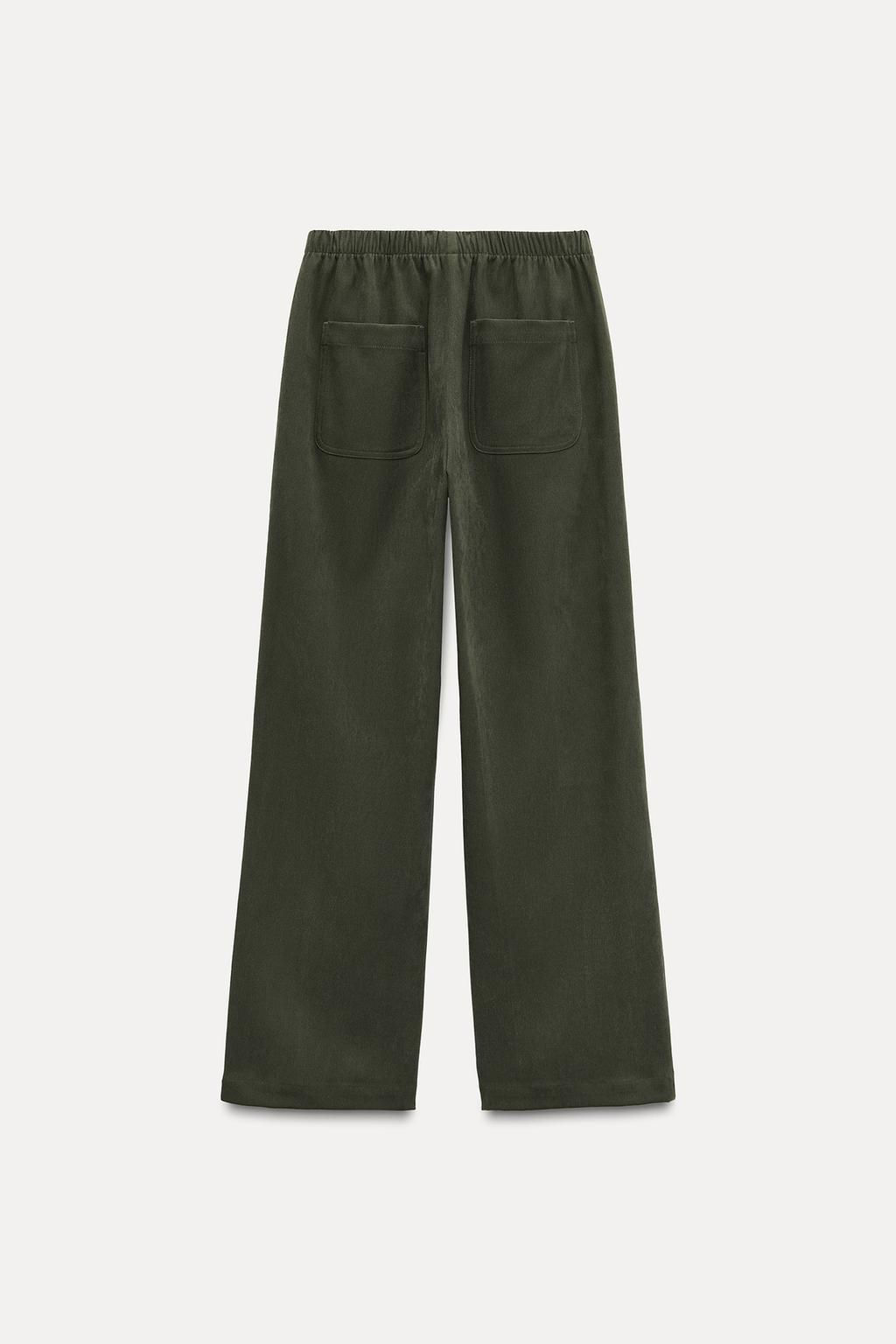 TEXTURED WIDE-LEG TROUSERS - Zara фото 4