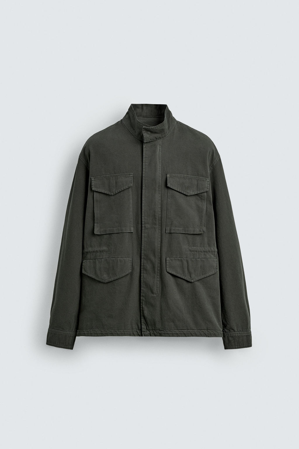 CAZADORA LAVADA BOLSILLOS UTILITY / Khaki - Zara фото 8
