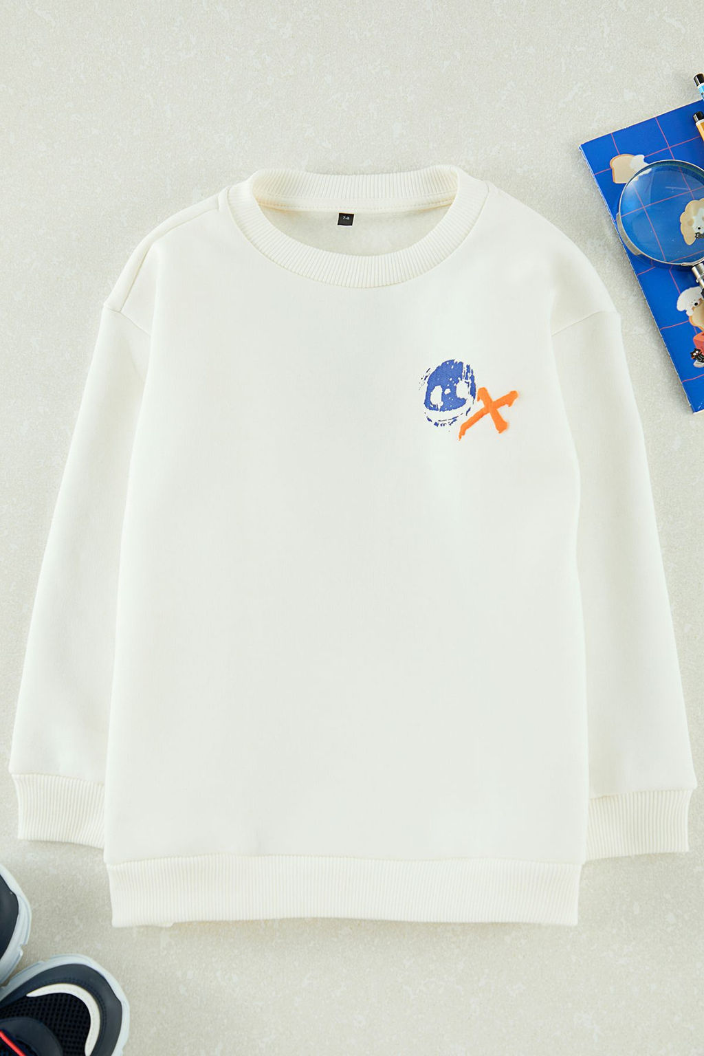 Ekru*001 Erkek Cocuk Baba-Ogul Bask?l? Orme Mini Me Sweatshirt TKDAW25SW00102 - Trendyolmilla фото 2