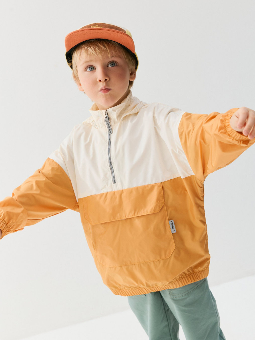 Анорак на сетчатой подкладке Апельсин - Bungly фото 9