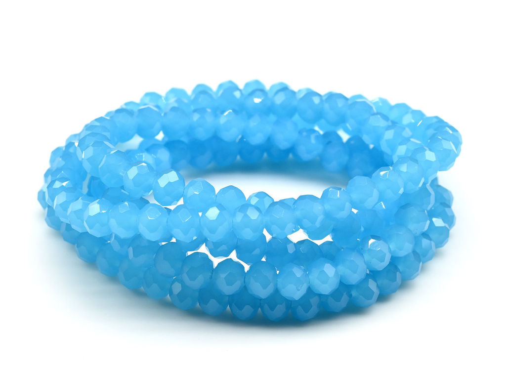 Бусы-браслет на резинке из циркона кукуруза гр.6мм зеленый хамелеон, 86см. Радуга камня  фото 21