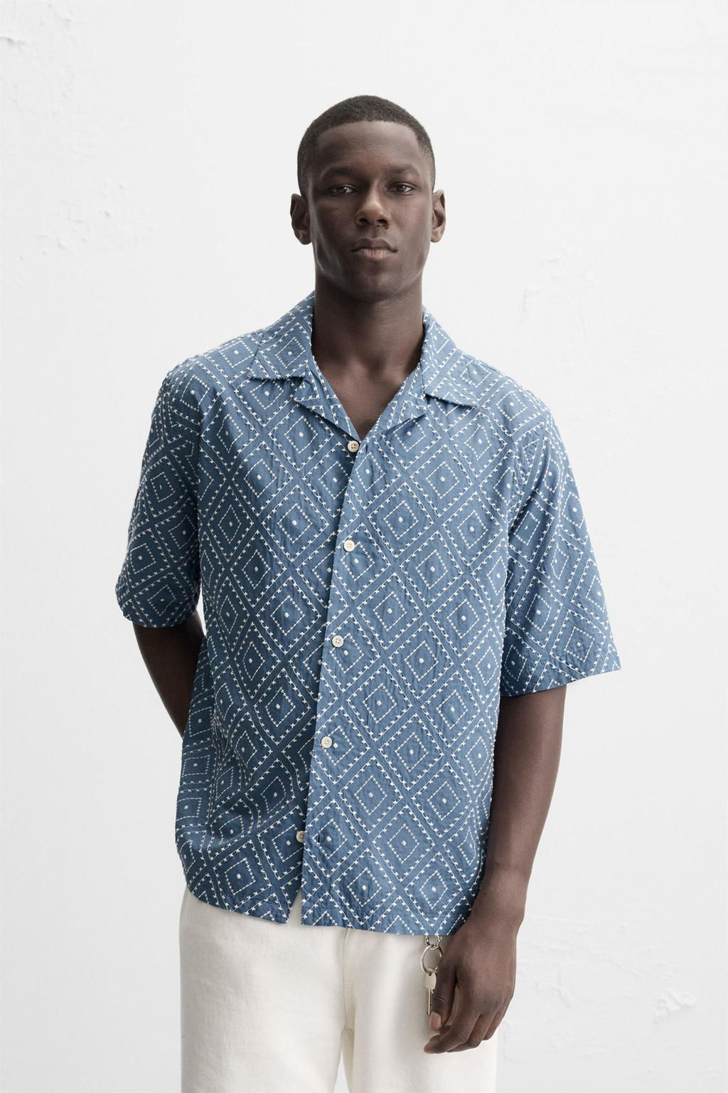 CONTRAST EMBROIDERY SHIRT - Zara фото 3
