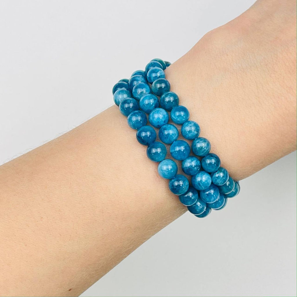 Бусины для украшений из Апатита (62 бусины) 39 см