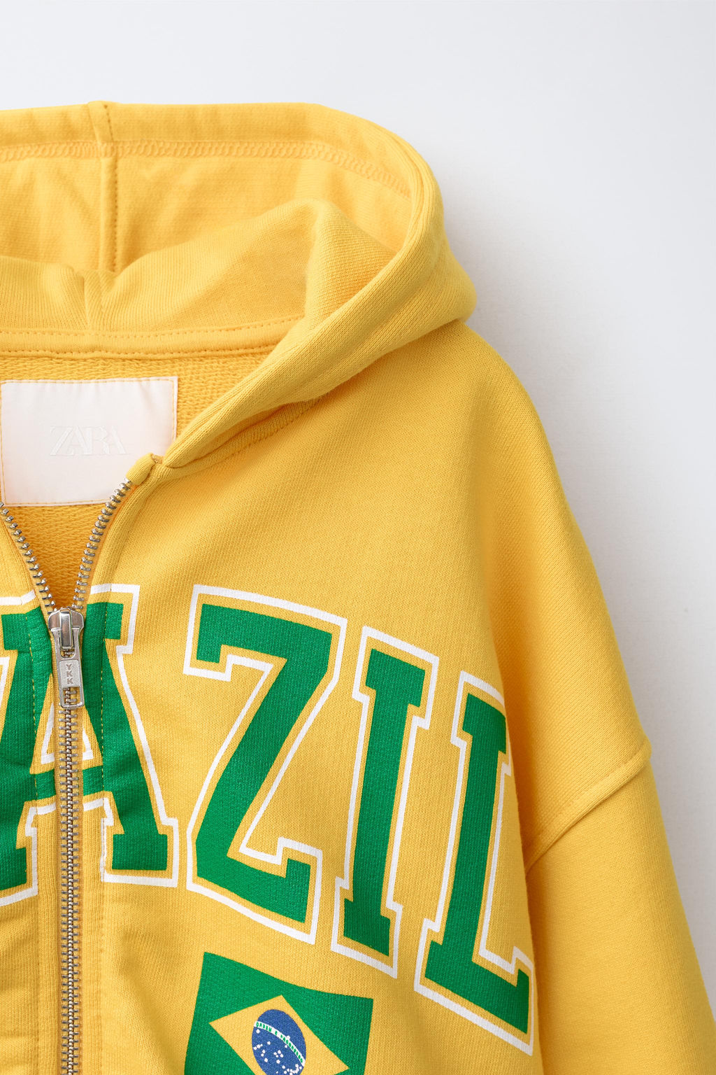 SUDADERA CROP BRASIL / Amarillo - Zara фото 5