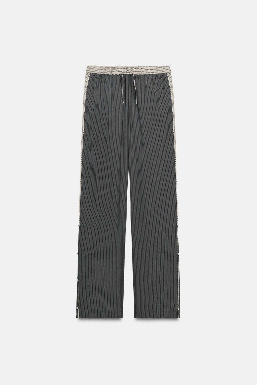 STRIPED VISCOSE BLEND TROUSERS - Zara фото 9