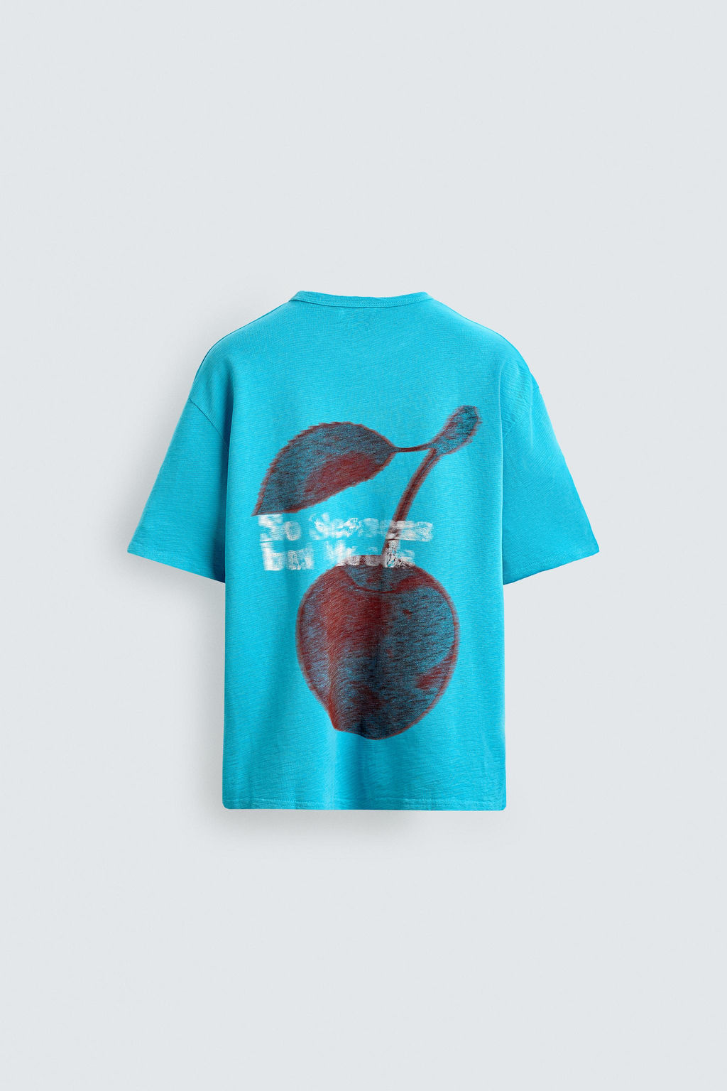 CAMISETA PUNTO LAVADO ESTAMPADOS / Azul agua