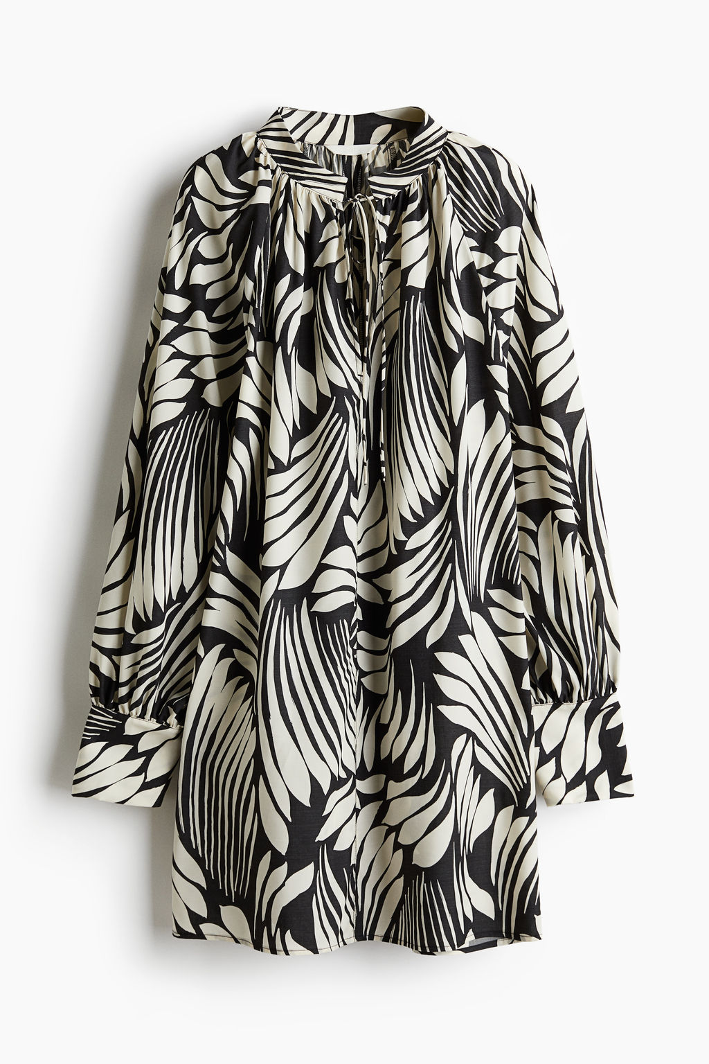 Vestido oversize con tiras de anudar - H&m фото 8