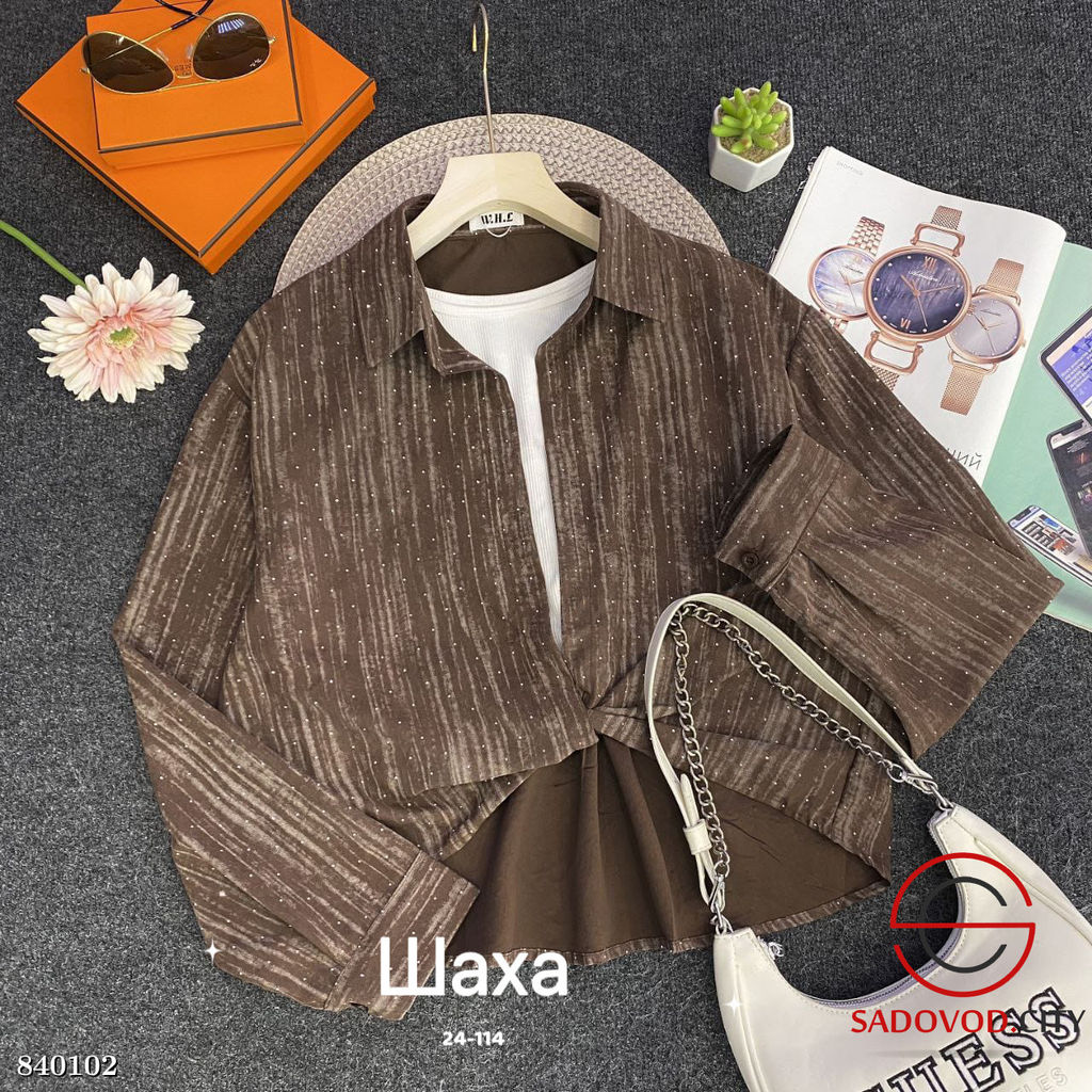 Рубашка женская с топиком