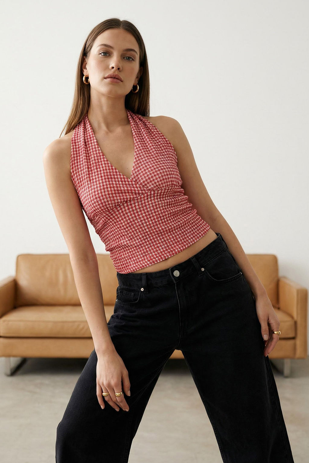 K?rm?z? Poti Kare Boyundan Baglamal? Fitted Esnek Orme Bluz TWOSS25BZ00565 - Trendyolmilla фото 15