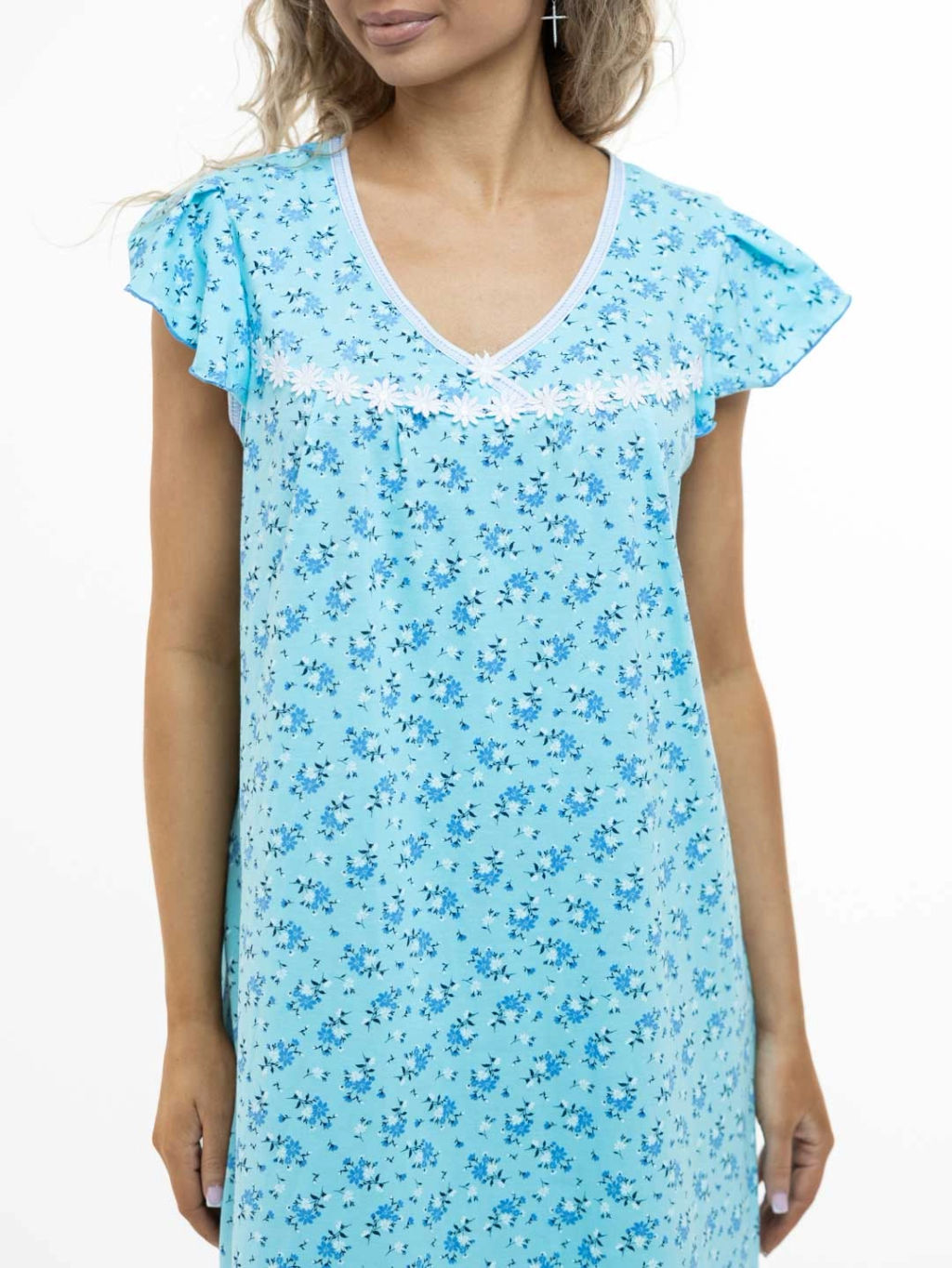 Ночная сорочка женская, цвет голубой