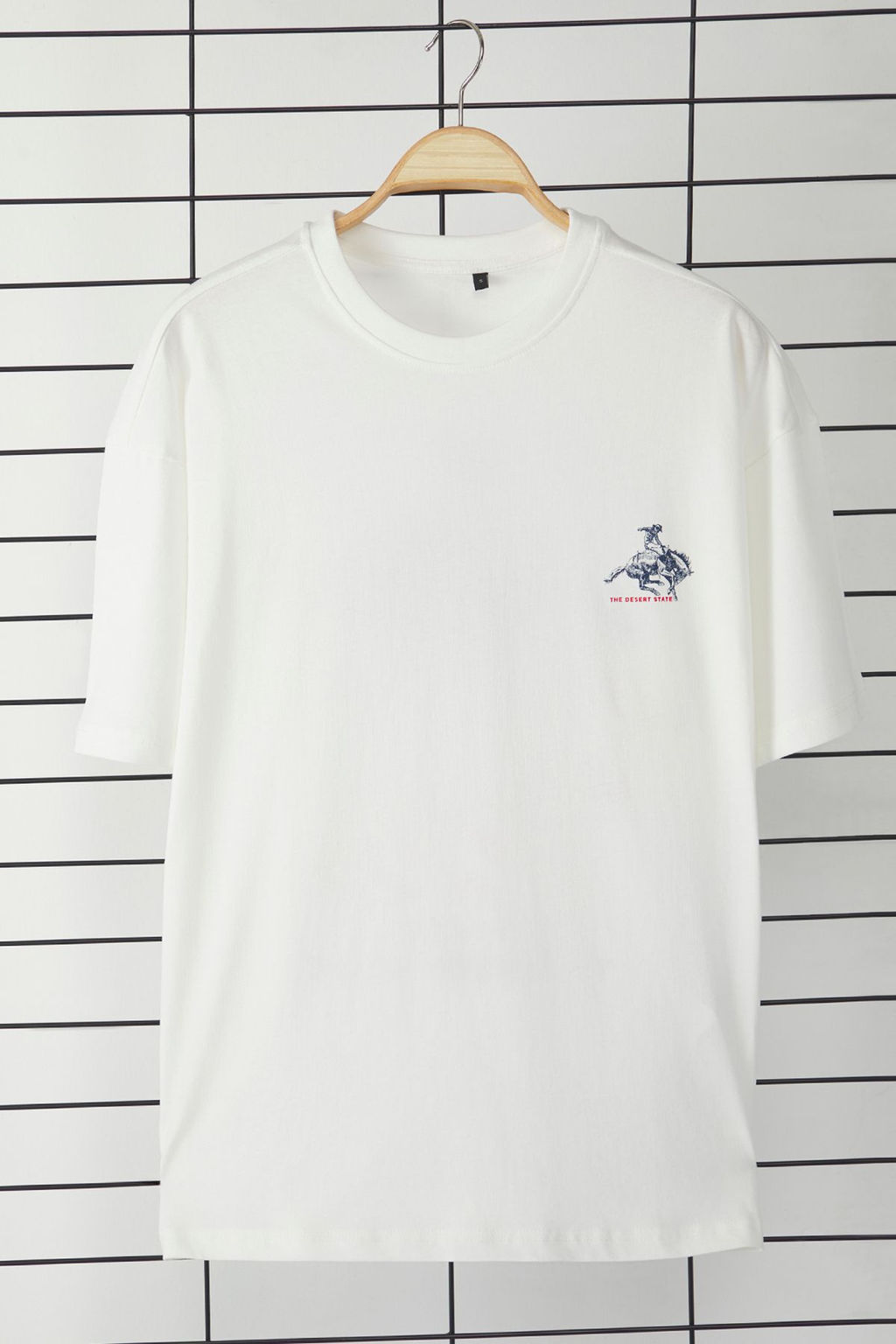 TRENDYOL MAN Ekru Modern Heritage Oversize/Genis Kesim %100 Pamuklu S?rt Bask?l? T-Shirt TMNSS25TS00125 - Trendyolmilla фото 8