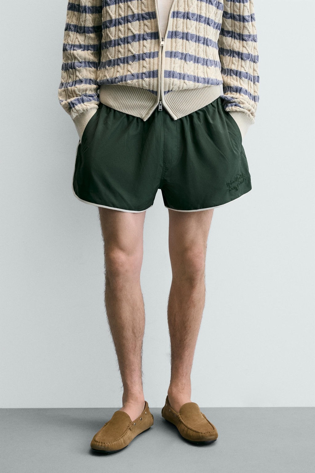 SHORTS VIVO CONTRASTE / Verde - Zara фото 2