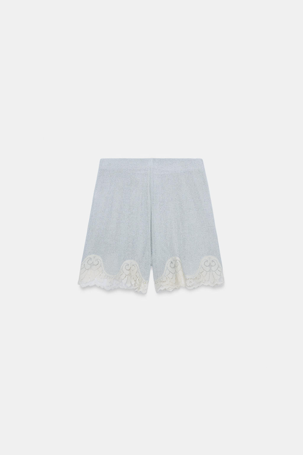 SHORTS R?STICOS ENCAJE / Azul fl?or - Zara фото 6