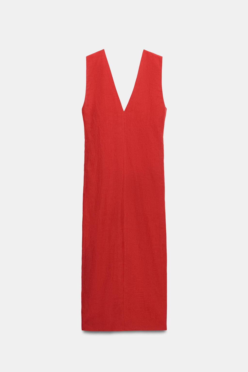 VESTIDO MIDI FRUNCE ZW COLLECTION / Rojo - Zara фото 4