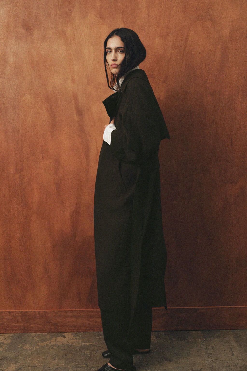 TRENCH FLUIDO LANA ZW COLLECTION LIMITED EDITION / Khaki