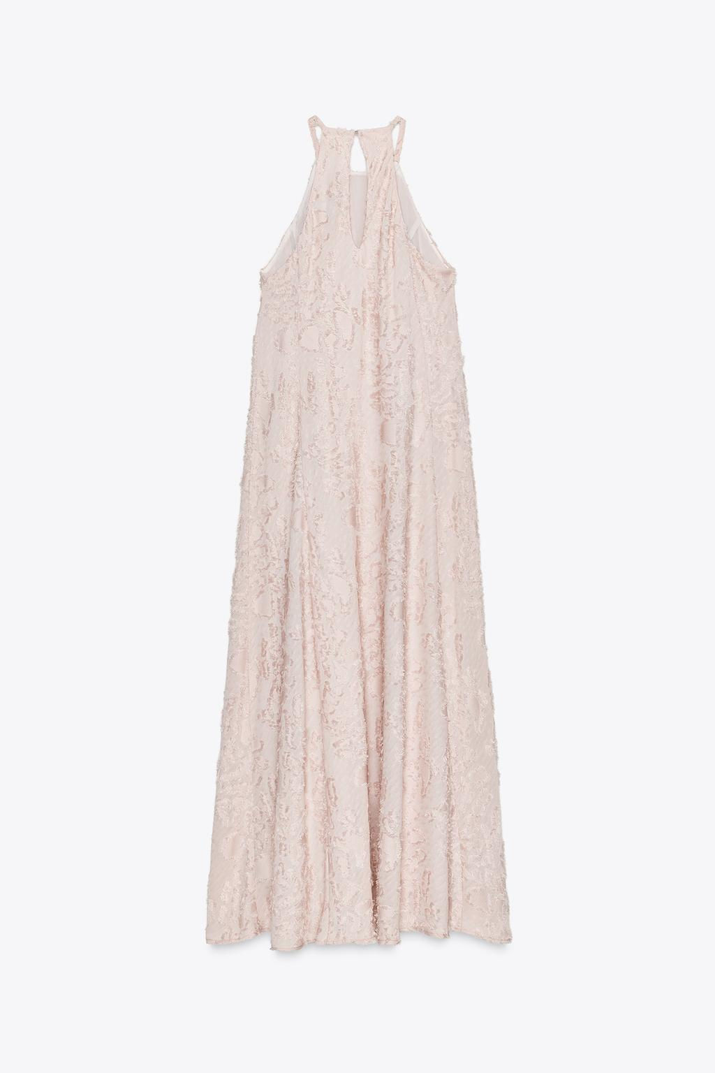 HALTER FRAYED MIDI DRESS - Zara фото 7