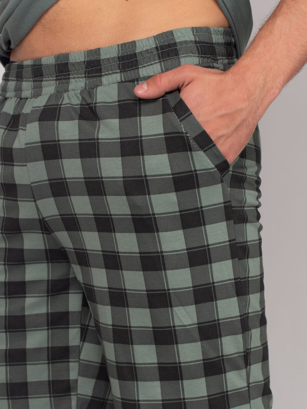 Пижама мужская кулирка с шортами "ЧЕЛСИ" ХАКИ