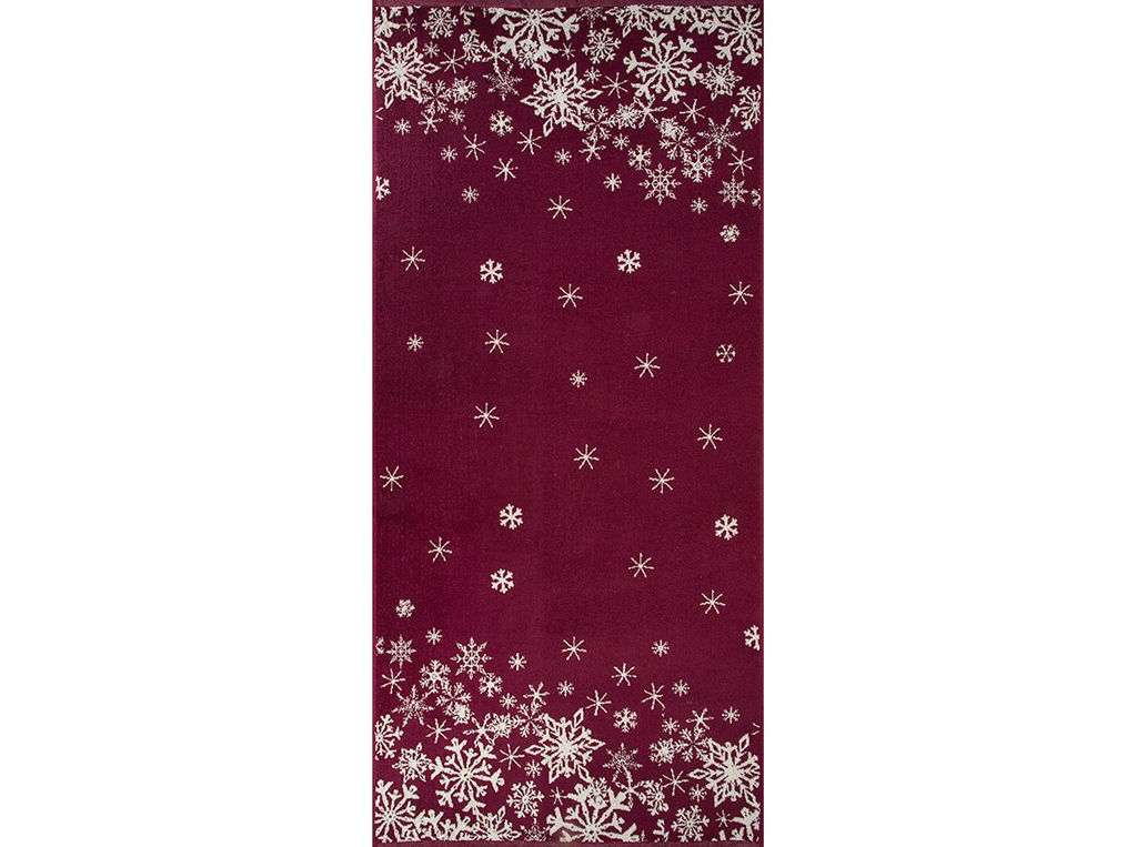 Полотенце махровое 6с102.411ж1 Снежинки-арт(кр.дерево1) 67х150см