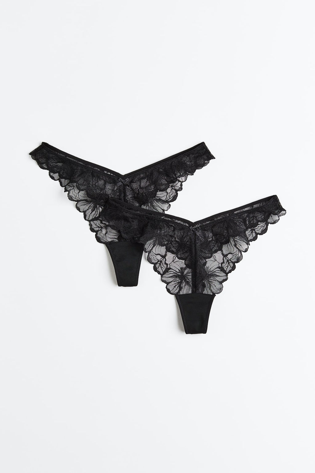 Pack de 2 bragas Thong de encaje
