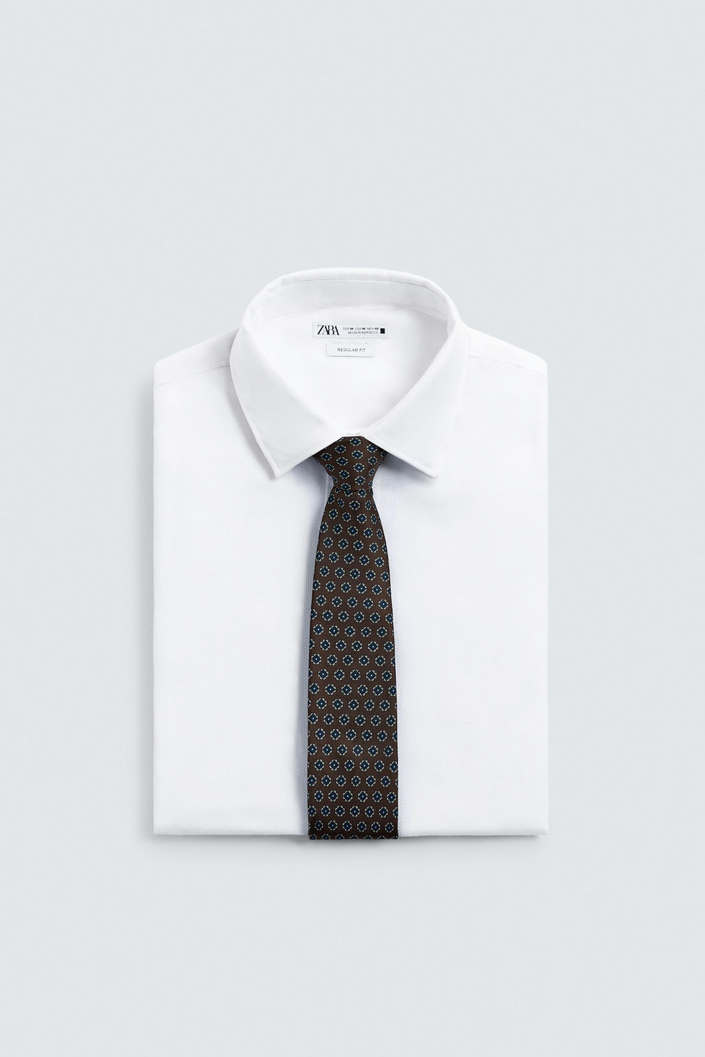 CORBATA JACQUARD GEOM?TRICO 100% SEDA / Marr?n - Zara фото 4