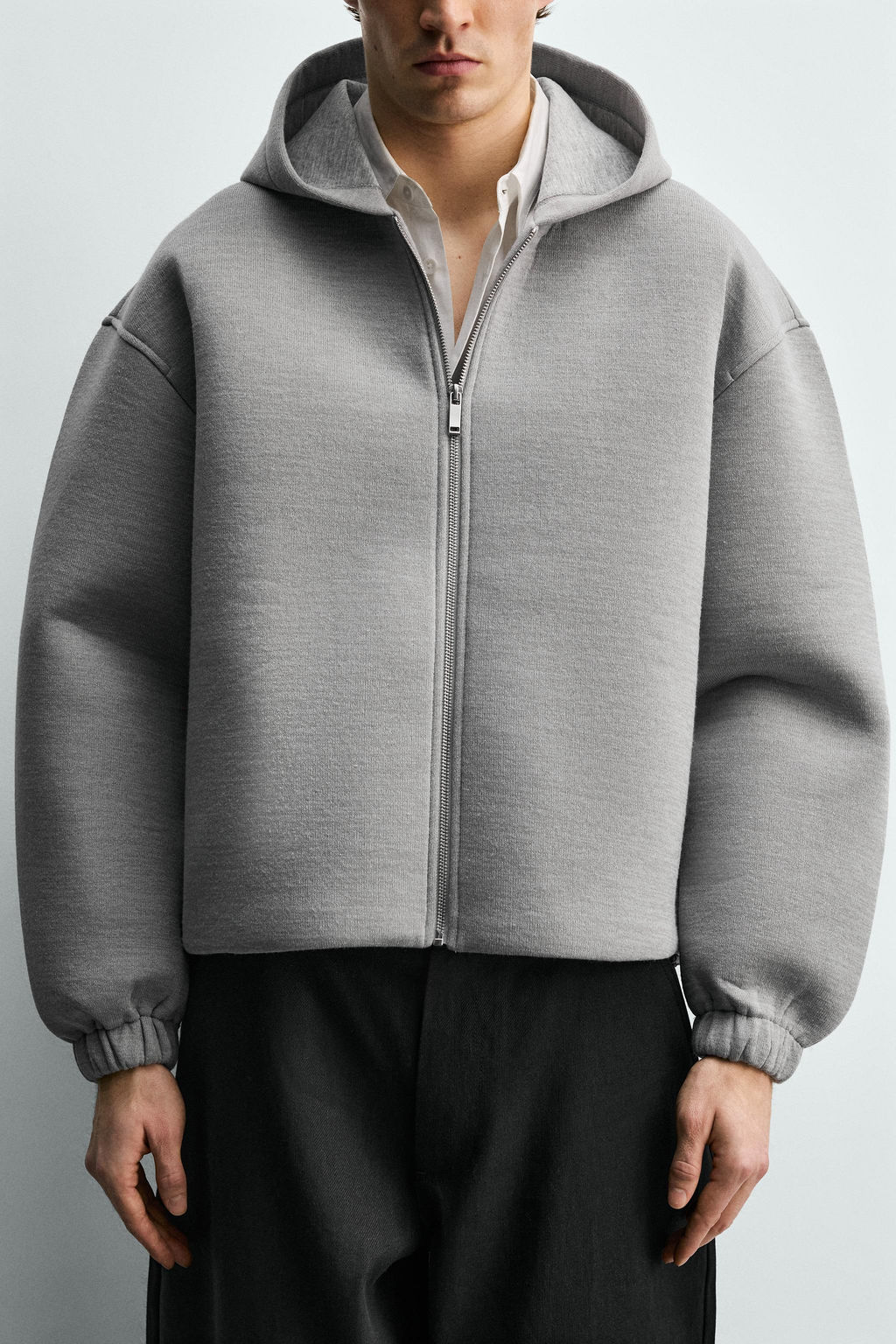 COMPACT BOXY FIT ZIP-UP SWEATSHIRT - Zara фото 13