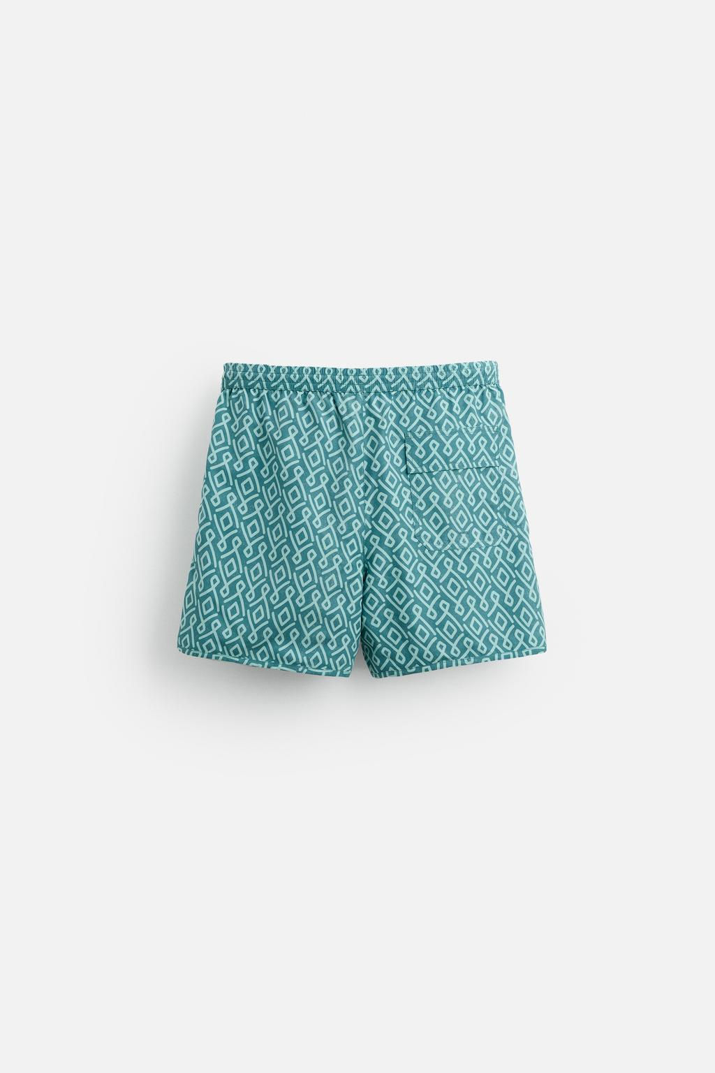 GEOMETRIK DESENLI UZUN DENIZ SORTU - Zara фото 7