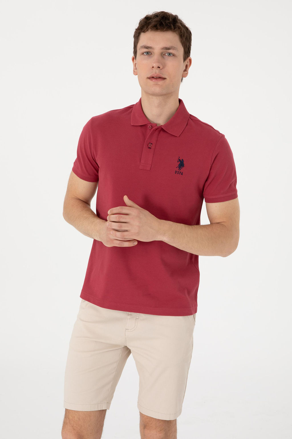 Erkek Slim Fit Polo Yaka Vi_ne Basic Ti__rt Sepette S_rpriz _ndirim - U.s. polo assn фото 3