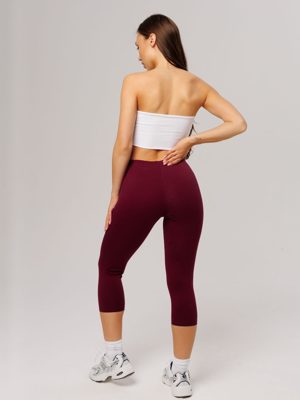 Трикотажные женские бриджи LINGEAMO темно-бордовые КБ-24 (28) фото 7