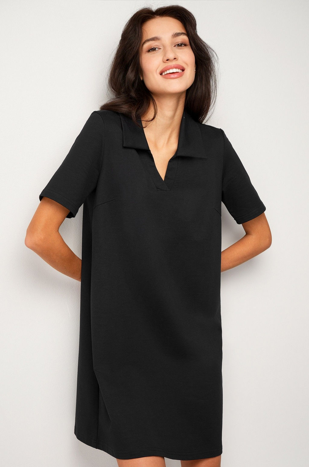 Женское базовое платье - поло Happyfox
