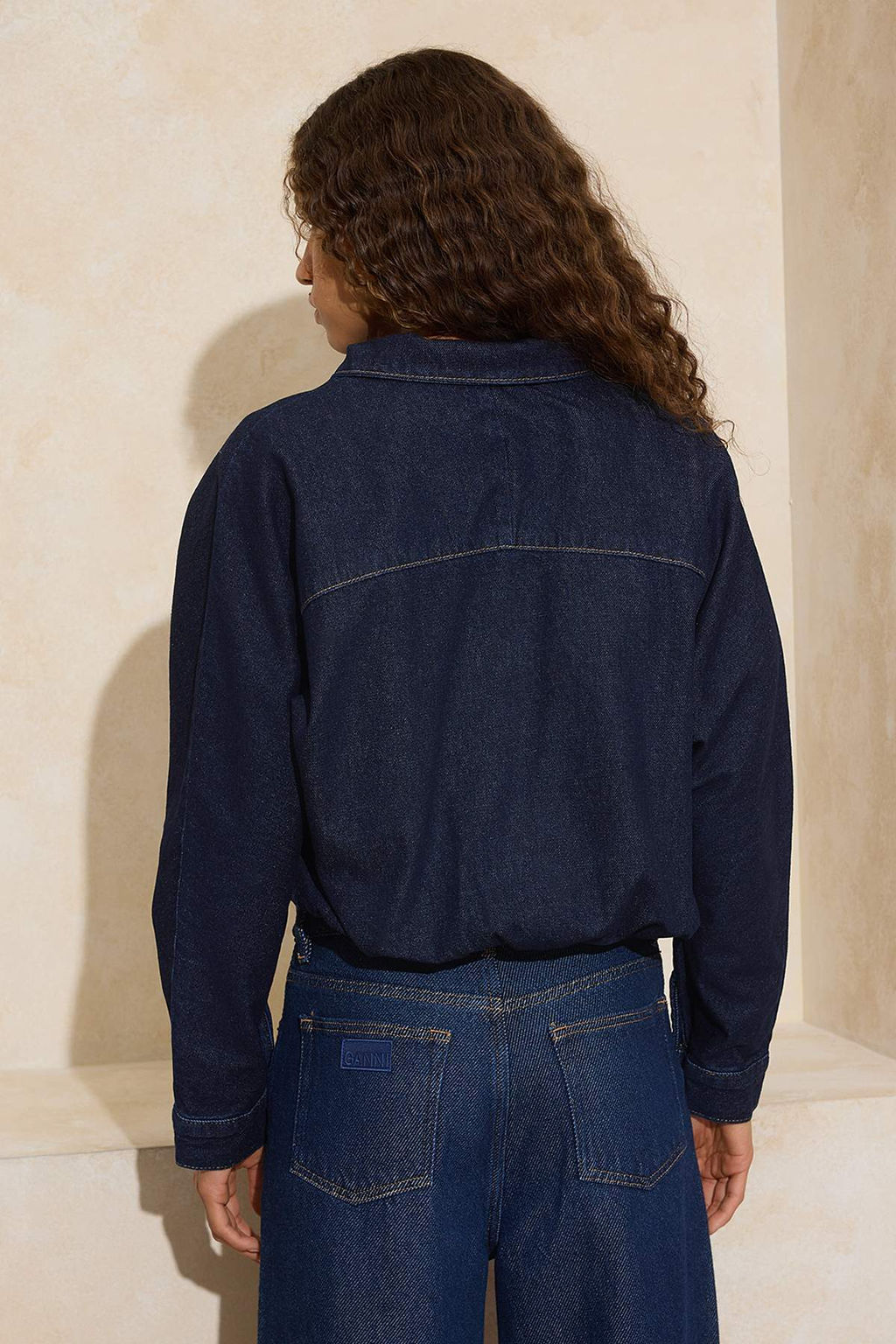 Koyu Mavi Dik Yaka Bomber Denim Ceket TWOSS26CE00003 - Trendyolmilla фото 9
