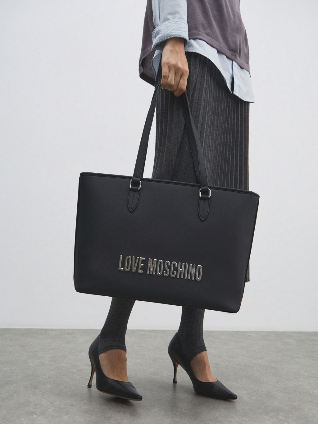 Женский тоут LOVE MOSCHINO BOLD LOVE Артикул 4560966, черный  фото 5