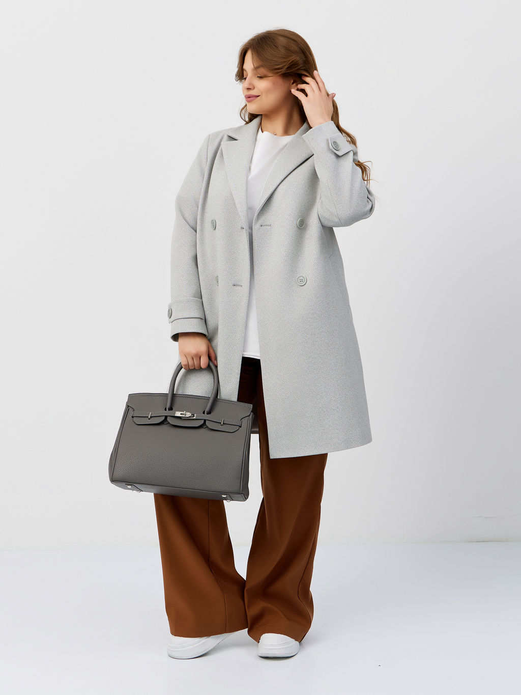 Пальто женское демисезонное 25570 (клетка britny) - Kankan фото 44