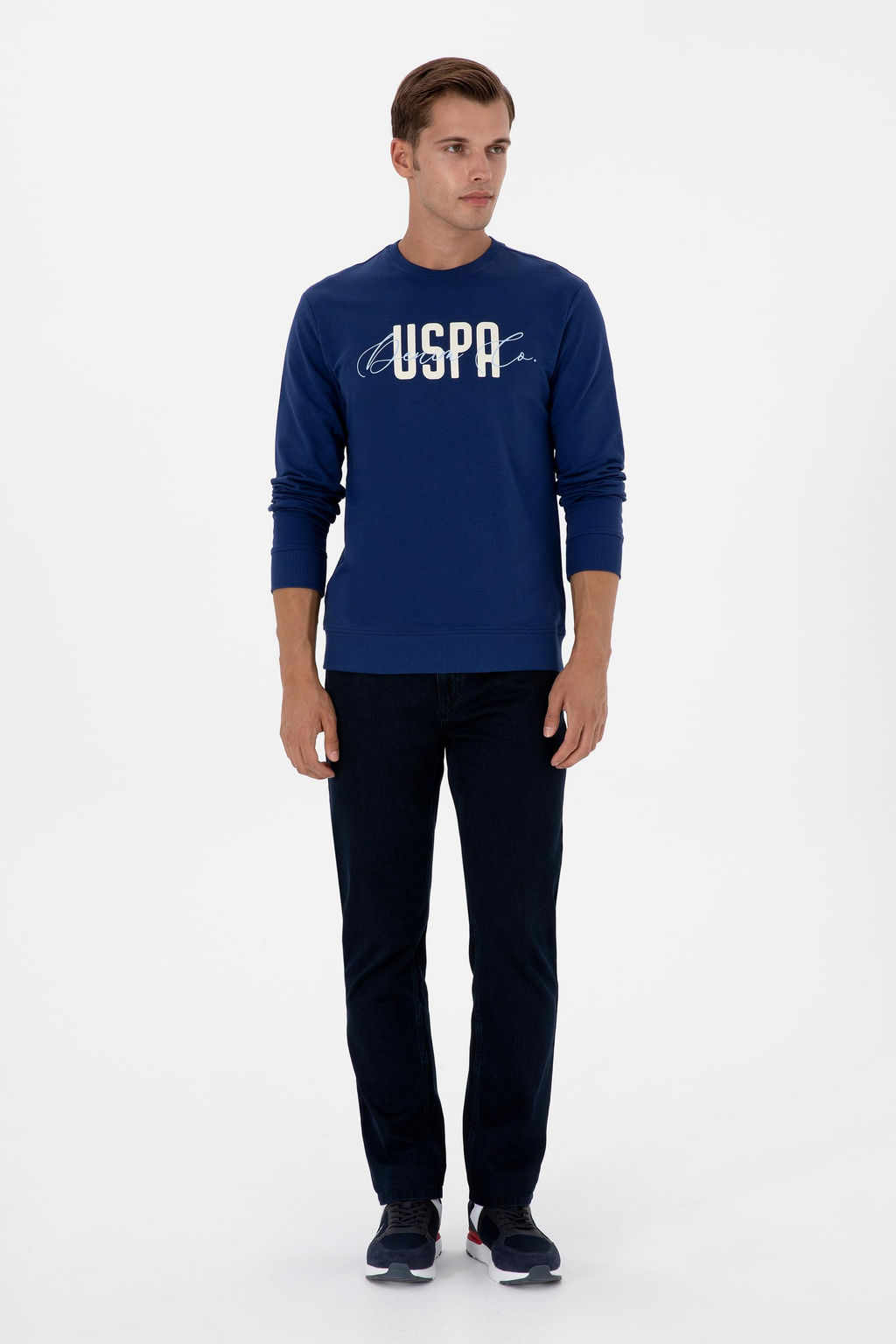 Erkek _ndigo Sweatshirt Sepette S_rpriz _ndirim - U.s. polo assn фото 4