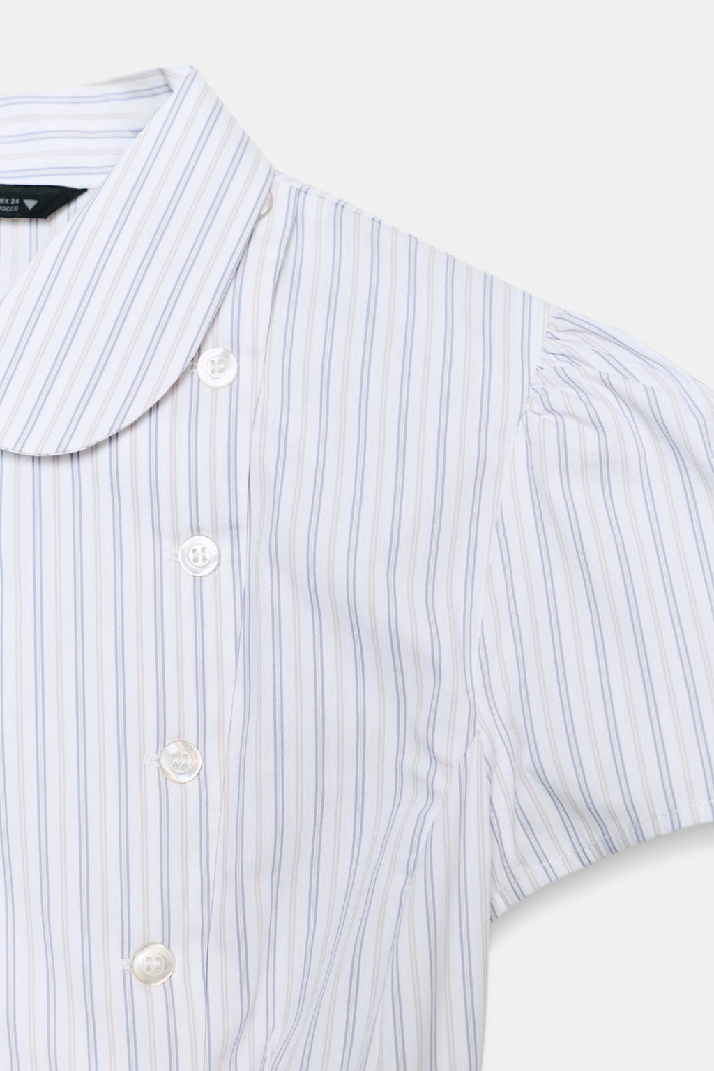 CAMISA POPEL?N RAYAS / Gris / Beige - Zara фото 9