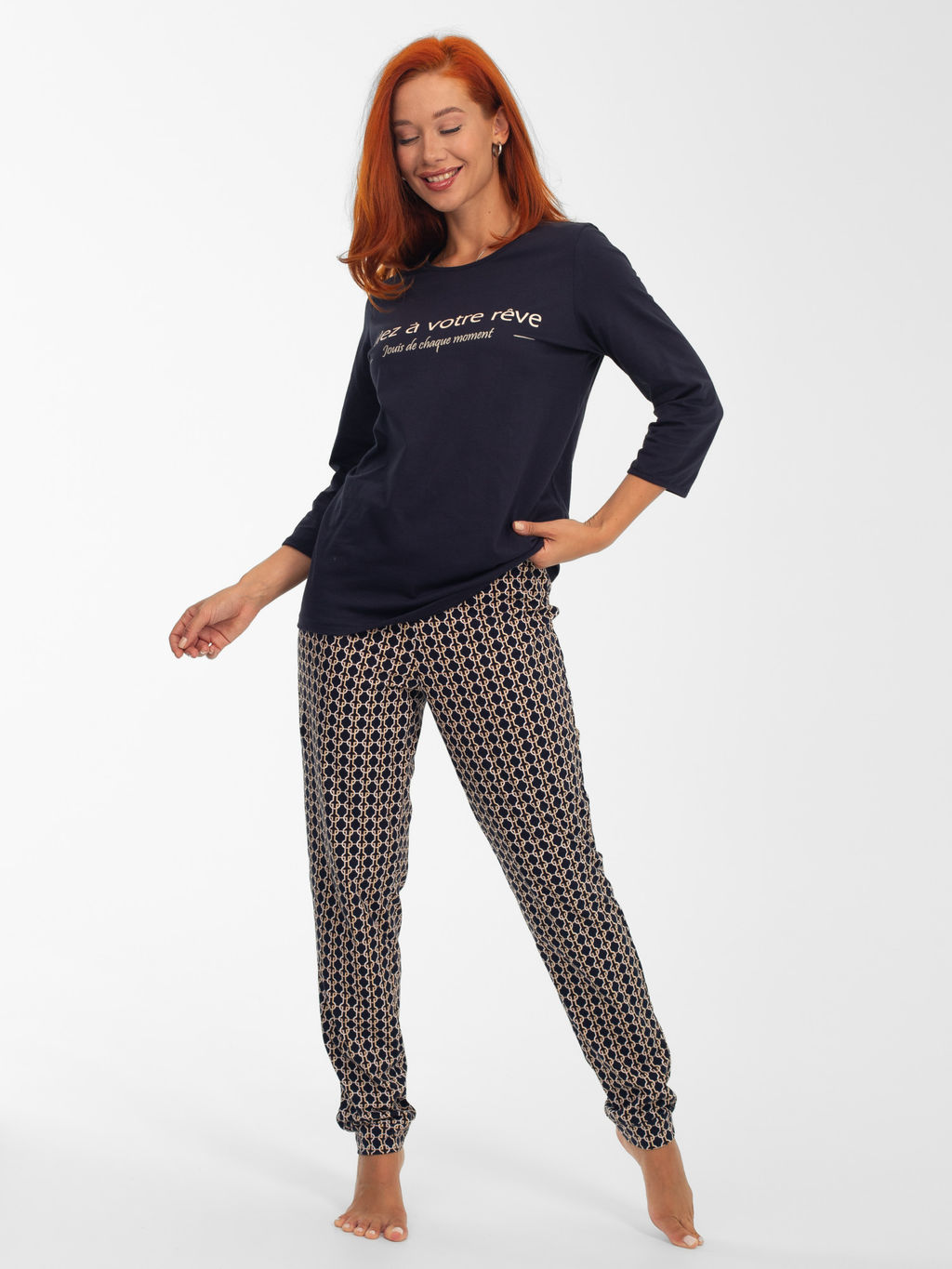 Пижама женская кулирка с брюками "ФИБИ" ЦЕПИ