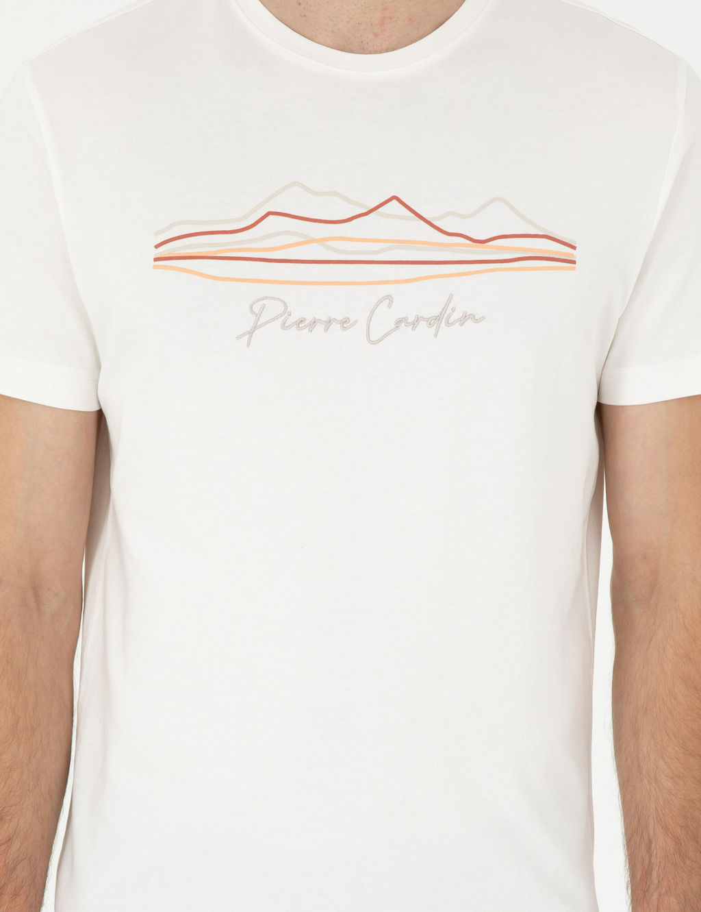 Beyaz Slim Fit Ti__rt - Pierre cardin фото 6