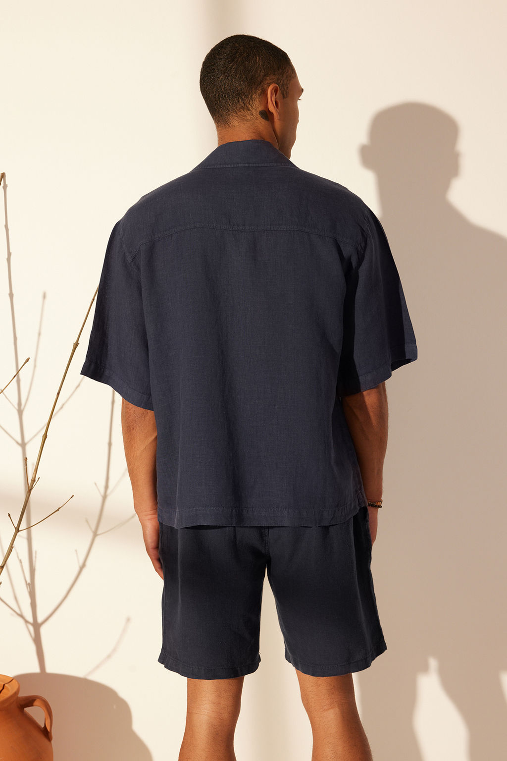 TRENDYOL MAN Premium Lacivert %100 Keten Oversize Fit Gomlek TMNSS24GO00059 - Trendyolmilla фото 10