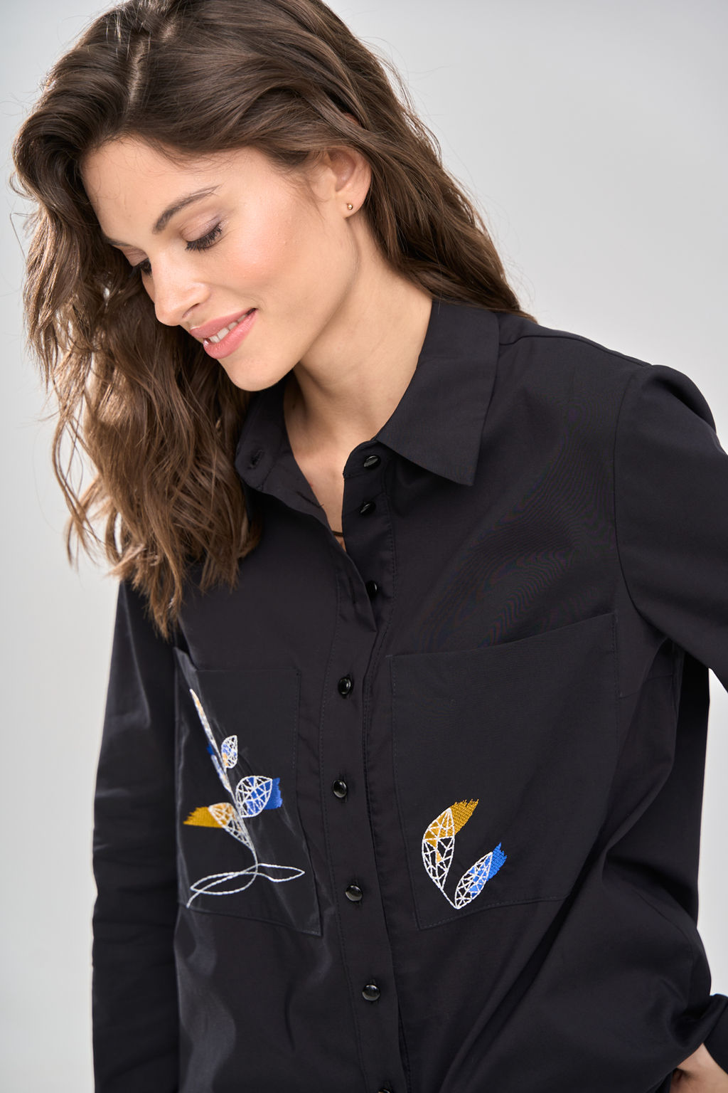 Блузка  1165/1 черный - Rinka фото 5