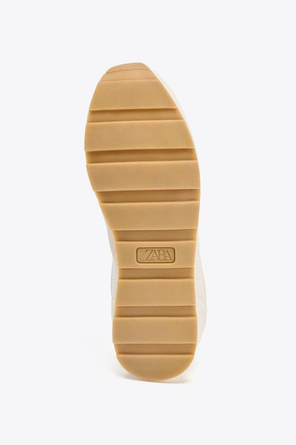 SPLIT SUEDE RUNNING TRAINERS - Zara фото 5