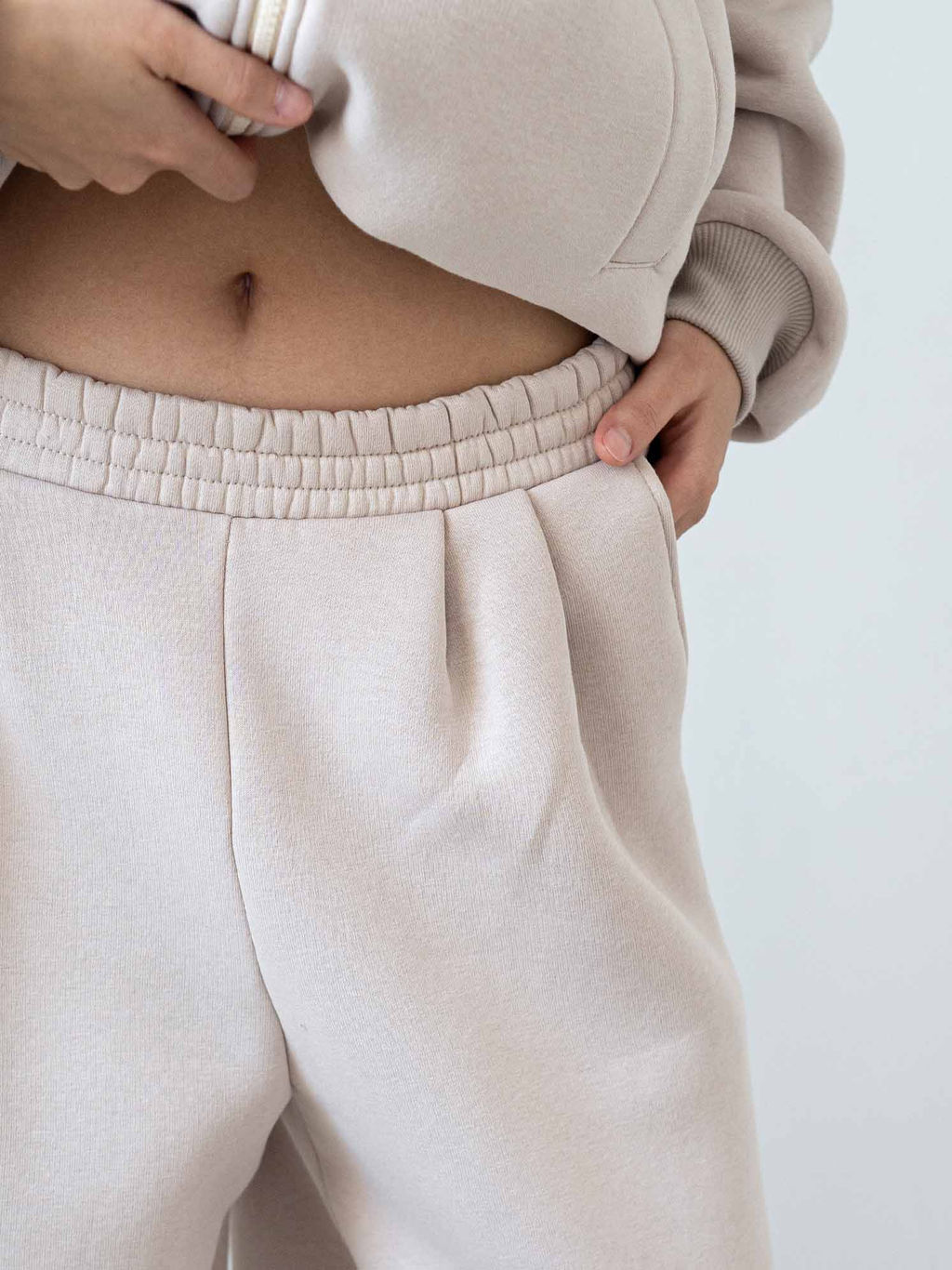 Брюки свободного кроя утепленные с защипами - My фото 2