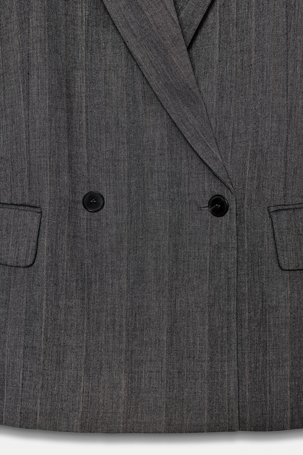 PINSTRIPE BLAZER WITH WOOL ZW COLLECTION - Zara фото 4