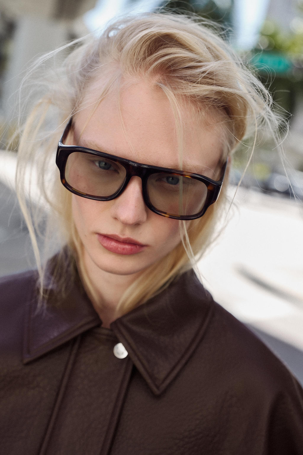 CAZADORA BOMBER EFECTO PIEL / Burgundy - Zara фото 4