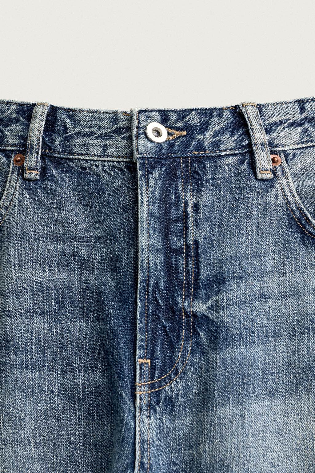 JEANS FLARE FIT EFECTO SALPICADURAS / Azul - Zara фото 8